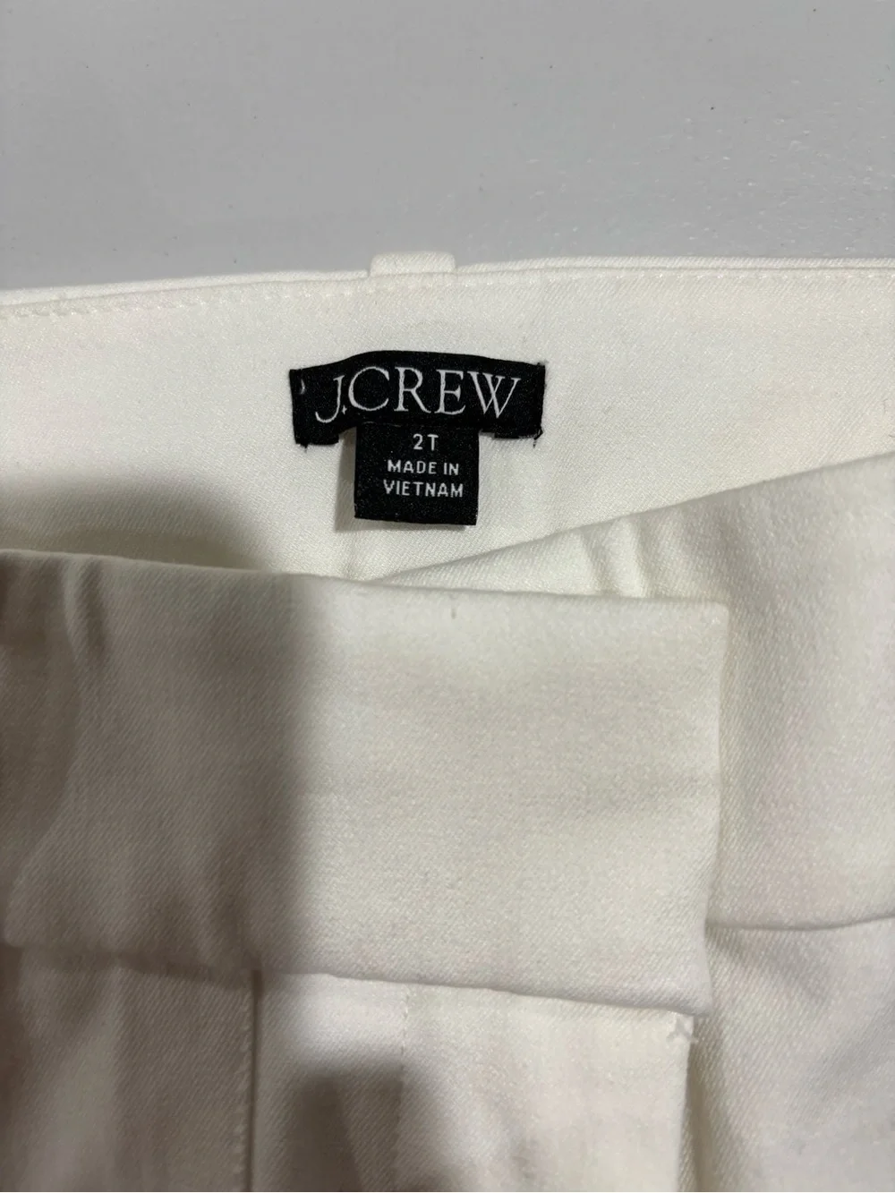 J. Crew women’s White Dress Pants - Clean Tailored Waist